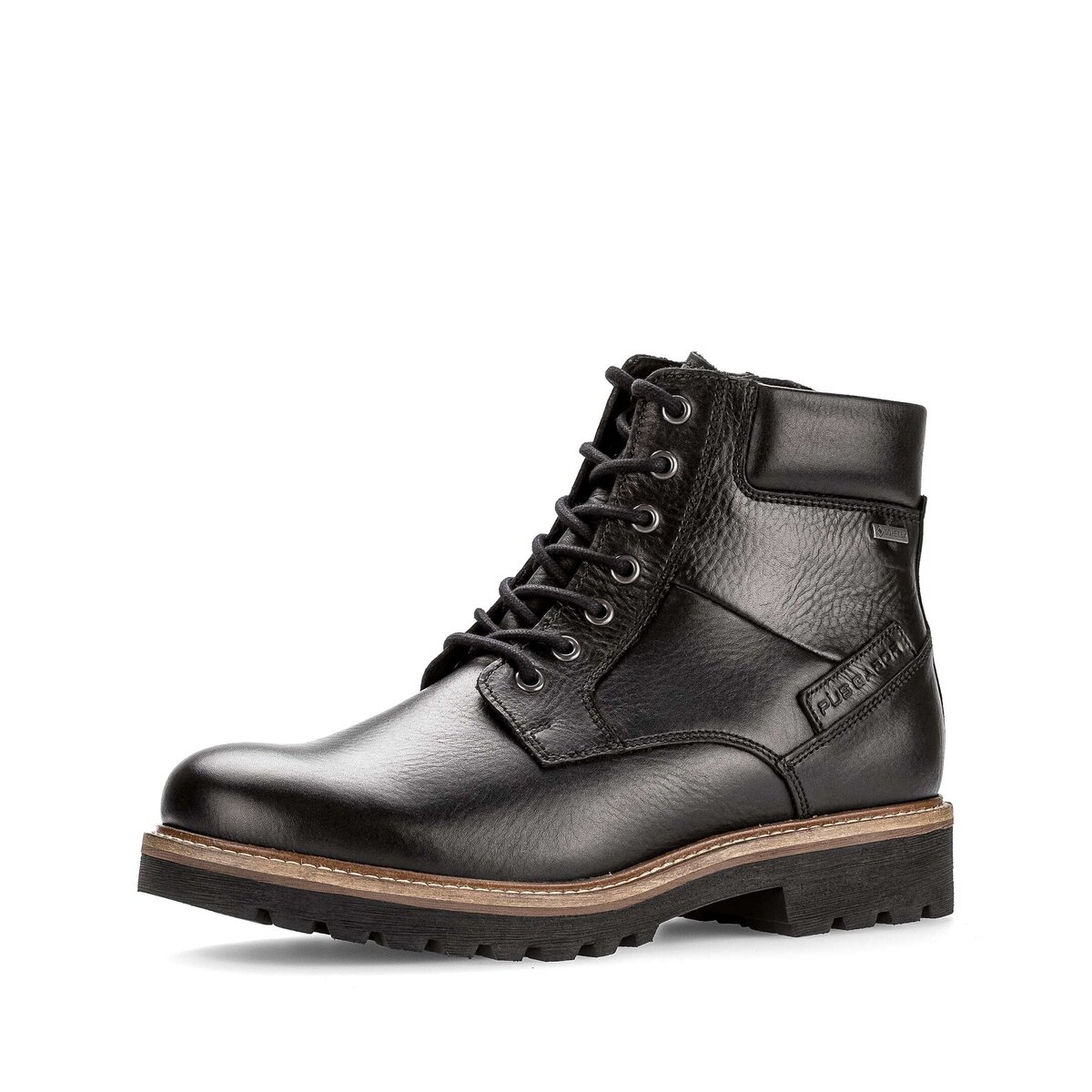 Stiefel GABOR "Gabor Boot Glattleder", Herren, Gr. 45, schwarz, Schuhe Stiefel