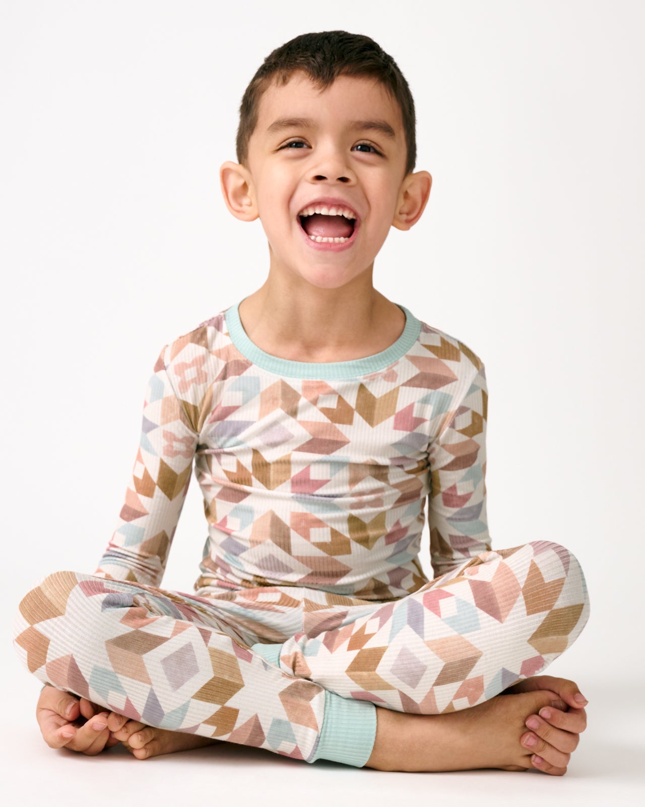 Kaleidoscope Dreams Ribbed Two-Piece Pajama Set - 4T