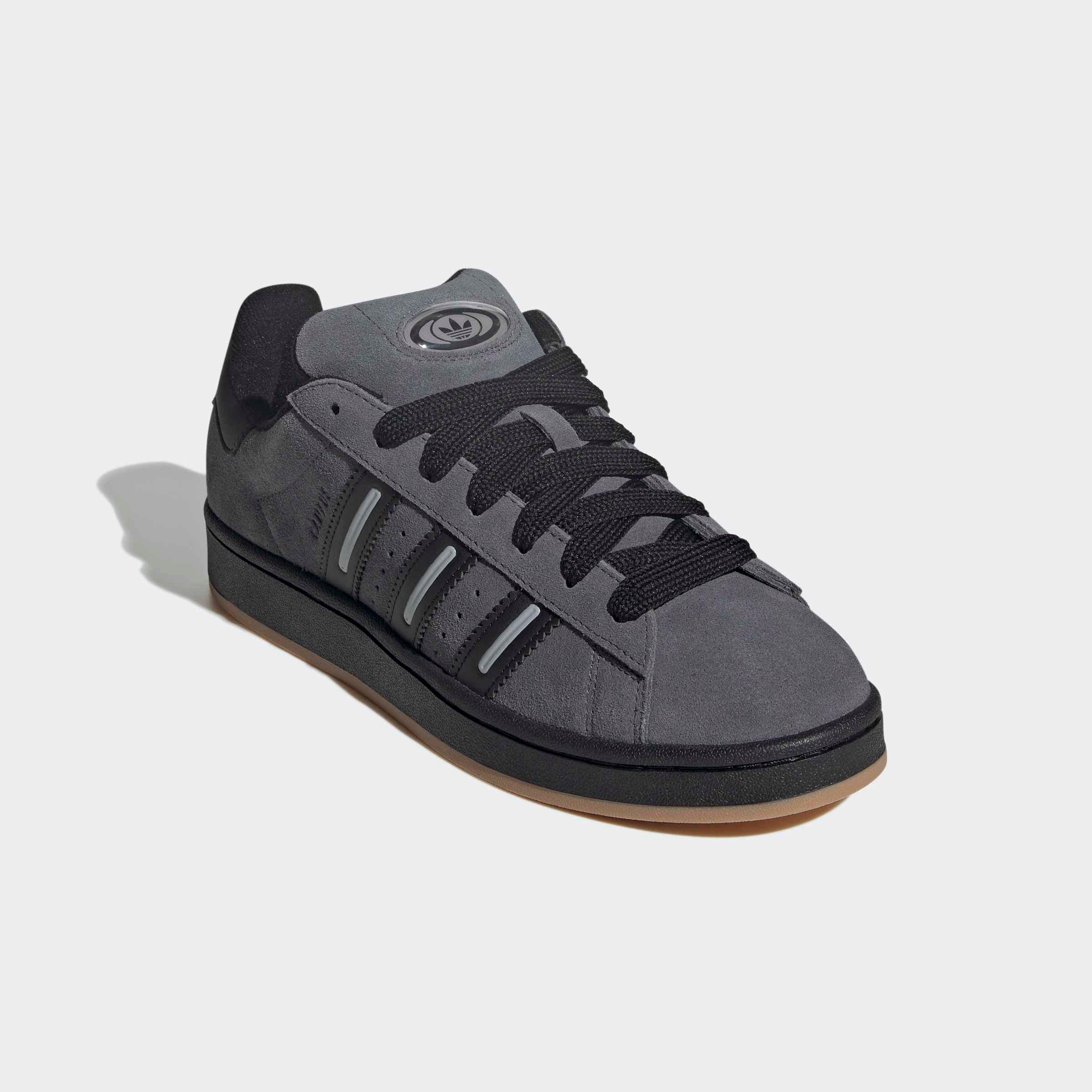 Sneaker ADIDAS ORIGINALS "CAMPUS 00S", Damen, Gr. 46, onix, core schwarz, halo silber, Leder, Schuhe Sneaker