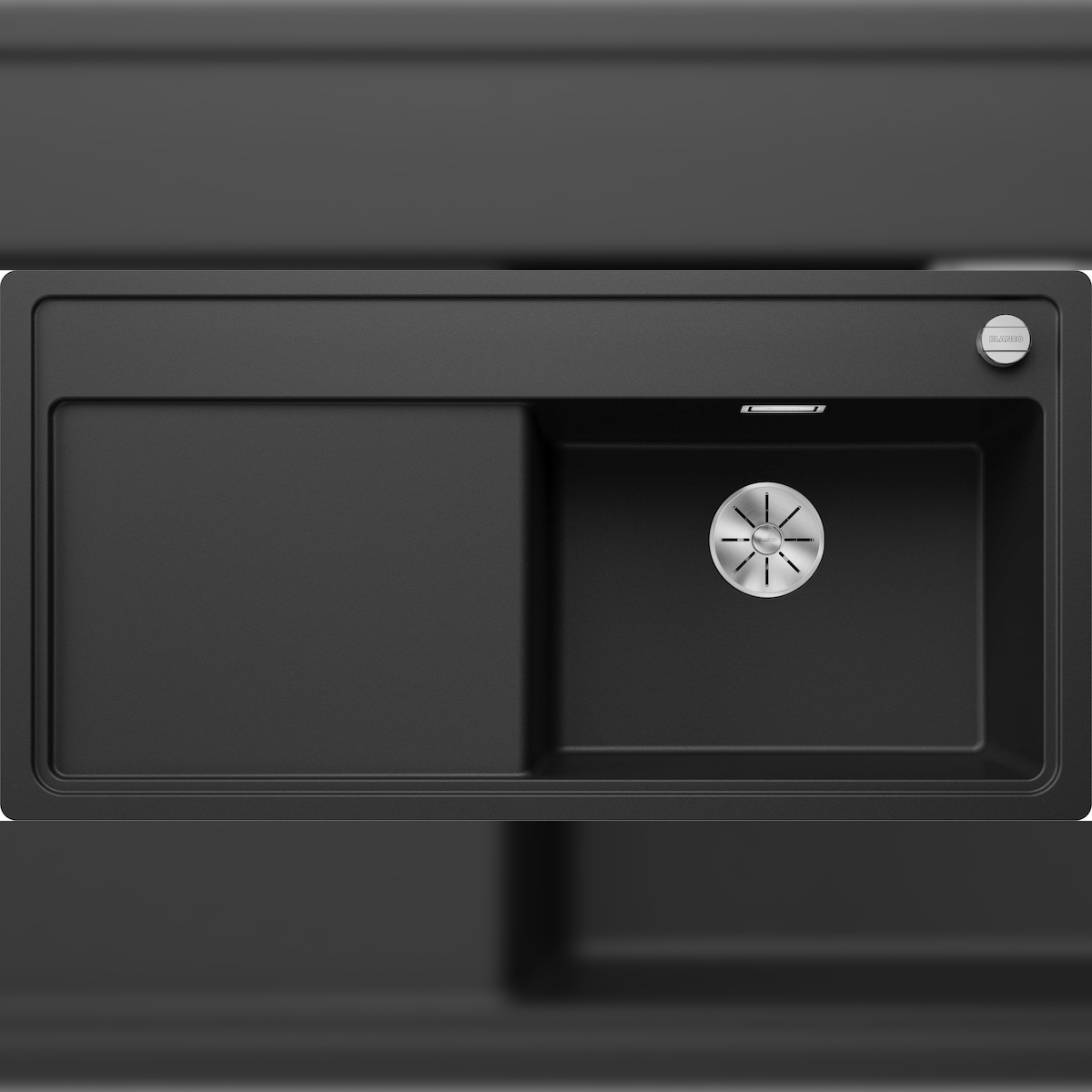 BLANCO GmbH + Co KG BLANCO ZENAR XL 6 S-F Einbauspüle SILGRANIT schwarz ab 60 cm Excenter Image
