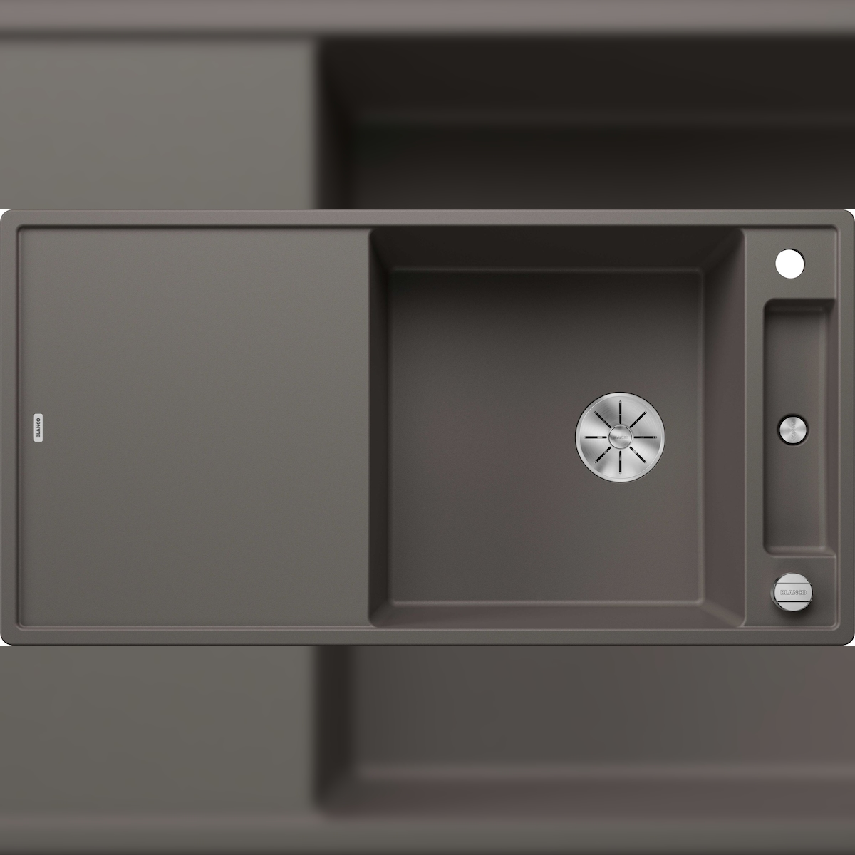 BLANCO GmbH + Co KG BLANCO AXIA III XL 6 S Einbauspüle SILGRANIT vulkangrau ab 60 cm mit Brett