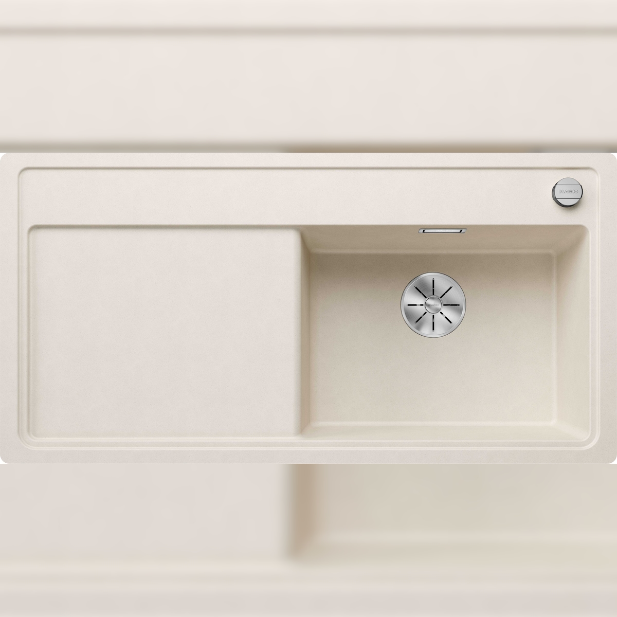 BLANCO GmbH + Co KG BLANCO ZENAR XL 6 S-F Einbauspüle SILGRANIT softweiß ab 60 cm Excenter Image