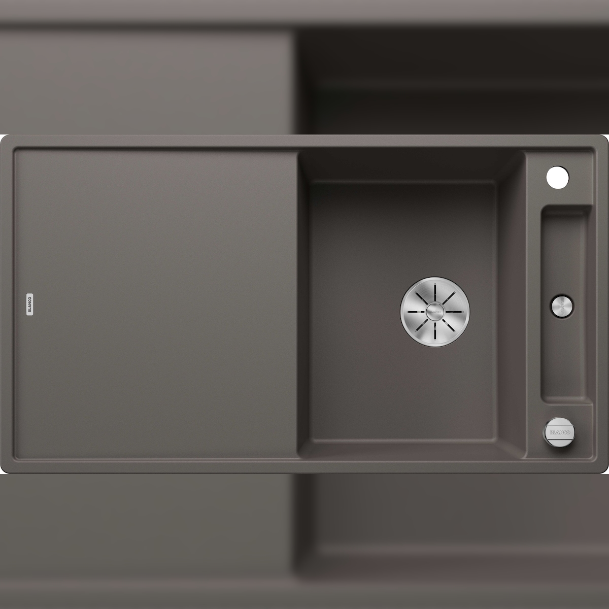 BLANCO GmbH + Co KG BLANCO AXIA III 5 S Einbauspüle SILGRANIT vulkangrau ab 50 cm mit Brett Image