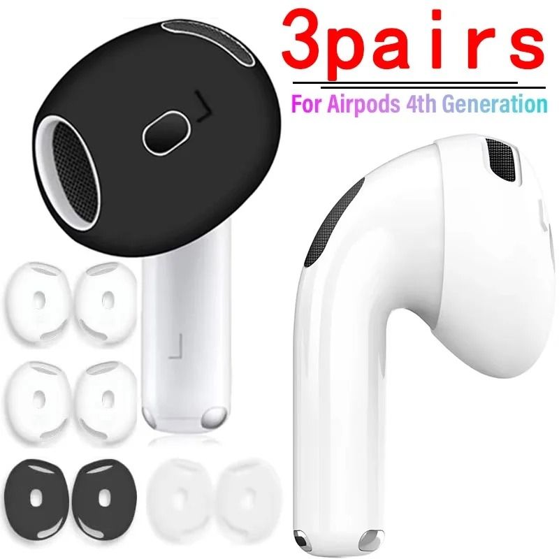 Anti Slip Ear Covers Eartips For Apple AirPods 4 Replacement Ultra Thin Earbuds Cover Earphone Eartips mixed 3 Pairs 1 Pair
