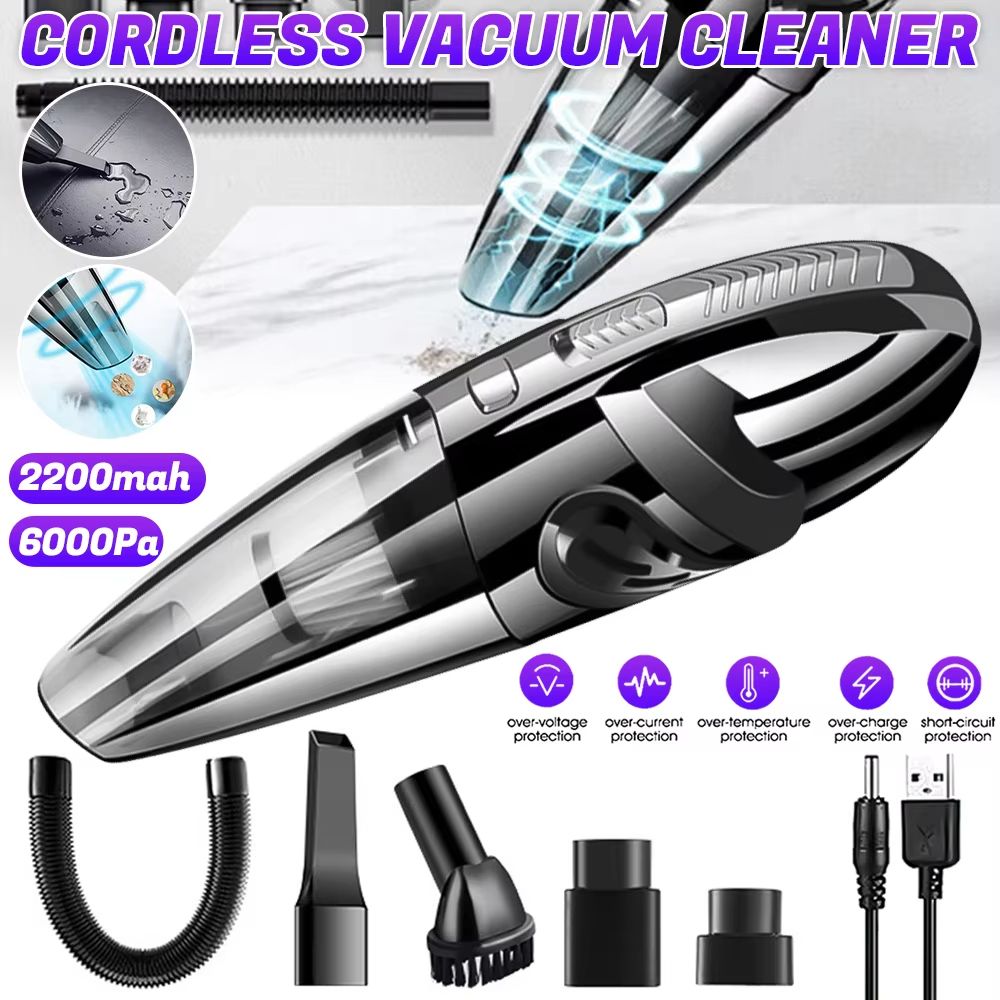 Wireless Handheld Vacuum Cleaner 12000 Pa USB Charging Portable Car And Home Cordless Wet Dry Vacuum Wireless Handheld Vacuum Cleaner 12000 Pa USB Charging Portable Car And Home Cordless Wet Dry Vacuum