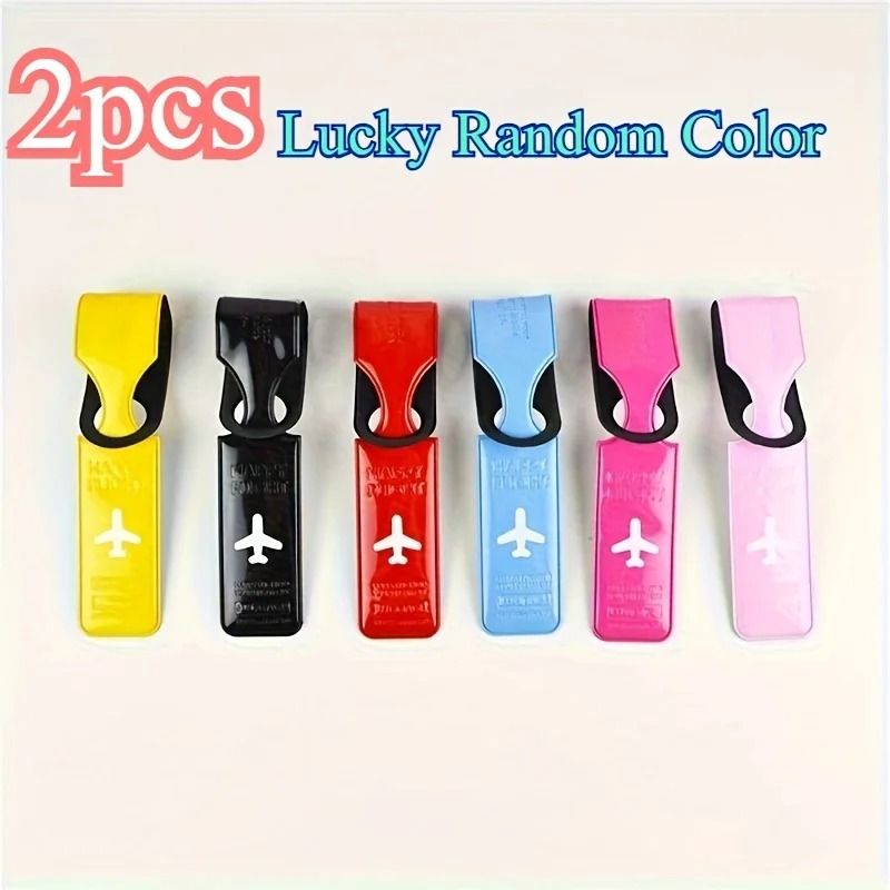 Colorful PVC Luggage Tags Set Of 2 Lightweight Durable Travel ID Tags Colorful PVC Luggage Tags Set Of 2 Lightweight Durable Travel ID Tags