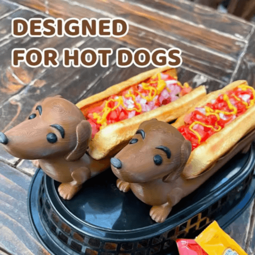 Funny Dachshund Dinner Plate Cute Puppy Shaped Serving Tray For Sandwiched Hot Dogs And Sushi s2