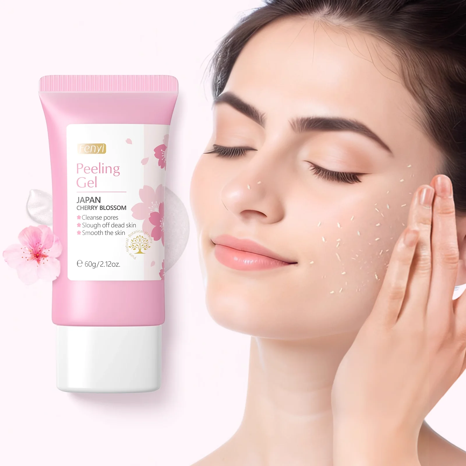 Sakura Exfoliating Gel Skin Care Whitening Moisturizer Facial Scrub Deep Cleaning Repair 60g