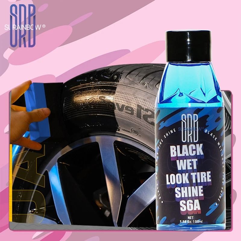 Professional Black Wet Look Tire Shine Dressing High Gloss UV Protection 500 Ml