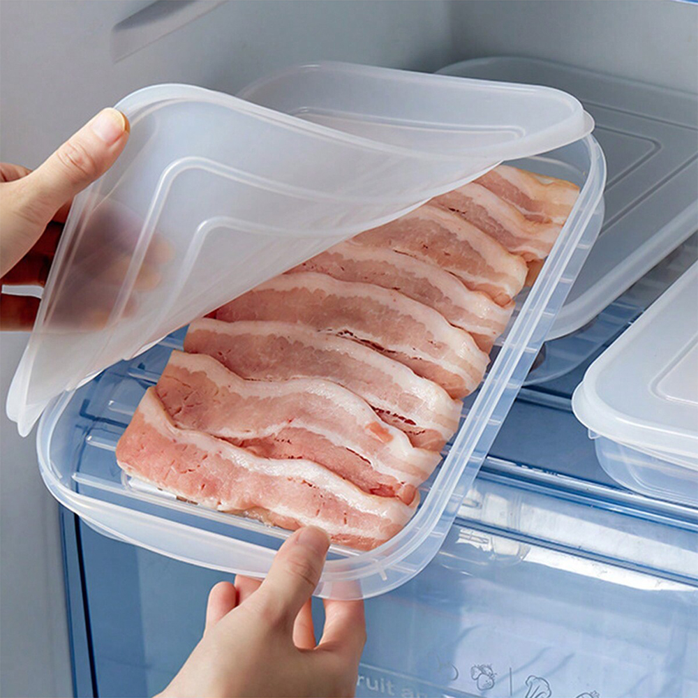 Large Capacity Transparent Refrigerator Storage Box With Cover Frozen Meat Compartment Kitchen Food Sub packed Tool Large Capacity Transparent Refrigerator Storage Box With Cover Frozen Meat Compartment Kitchen Food Sub packed Tool