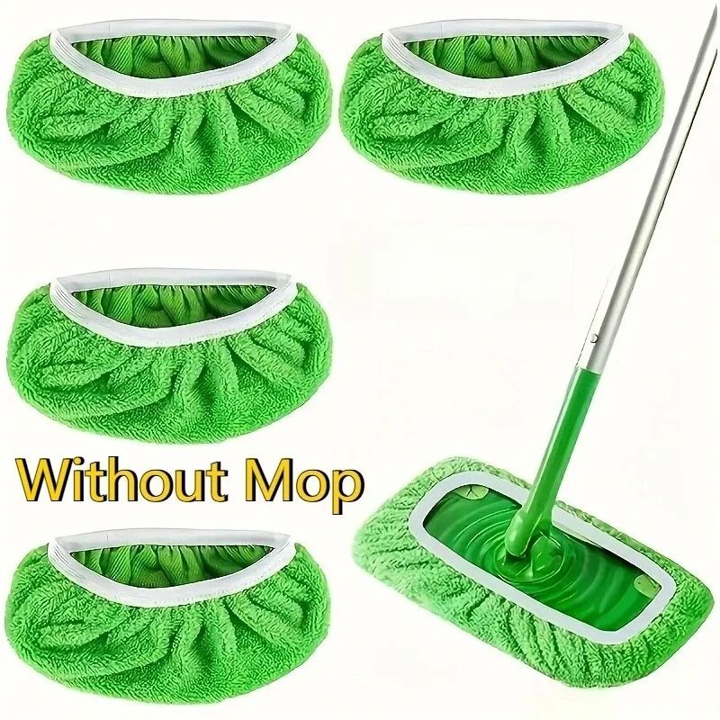 Reusable Wet & Dry Mop Replacement Pads gray 4pcs