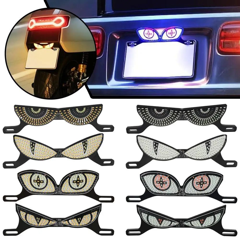 Universal Motorcycle License Plate Light LED License Plate Screw Running Signal Light c