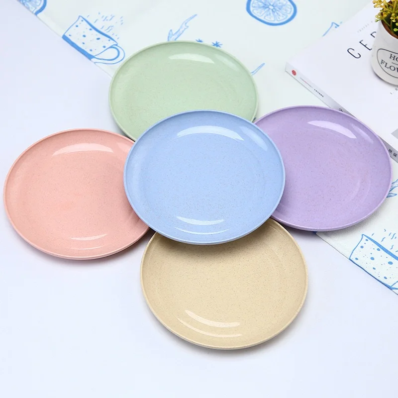 Nordic Wheat Straw Plate, Large Plastic Bone Spitting Plate, Dry Fruit Plate, Fruit & Vegetable Tableware s