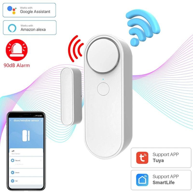 Smart WiFi Door & Window Siren Independent Entry Alert System Smart WiFi Door & Window Siren Independent Entry Alert System