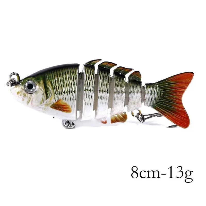 Multi Jointed Swimbait Fishing Lure Sinking Hard Bait For Bass 05 8 Cm & 13 G