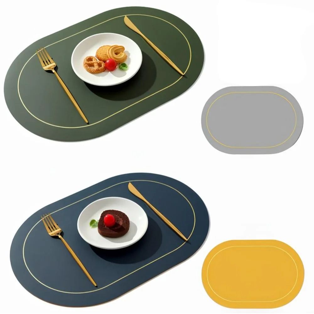 Nordic Minimalist Double Sided Dining Placemat And Decorative Table Protector blue
