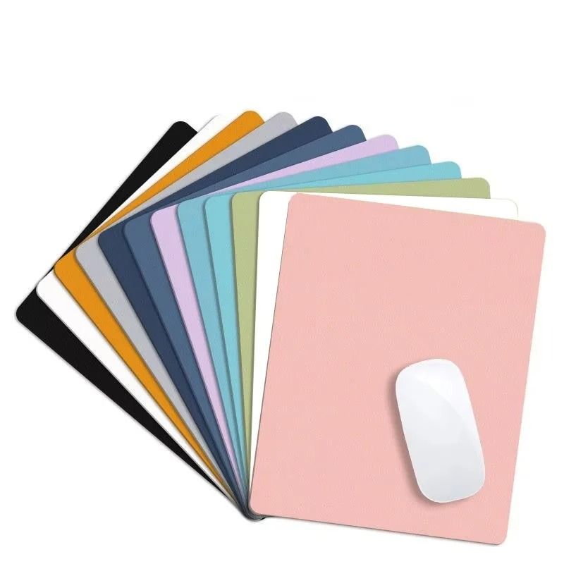 Professional High Performance Leather Texture Mouse Pad And Waterproof Desk Surface Protector white