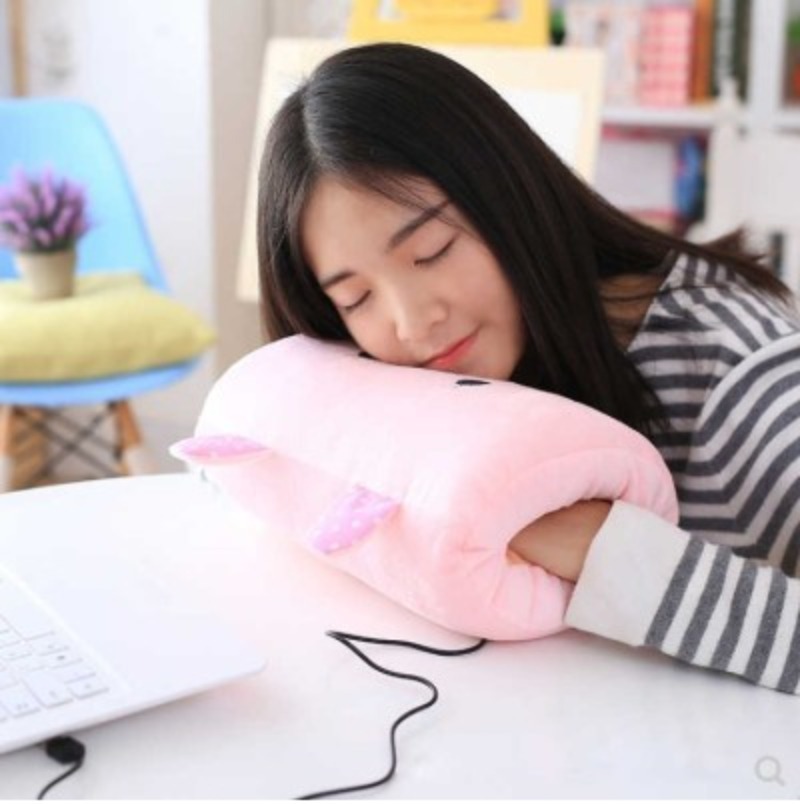 Cute Hand Warmer, Pillow Non electric Sleeping Pillows, Gift For Children brown Bear