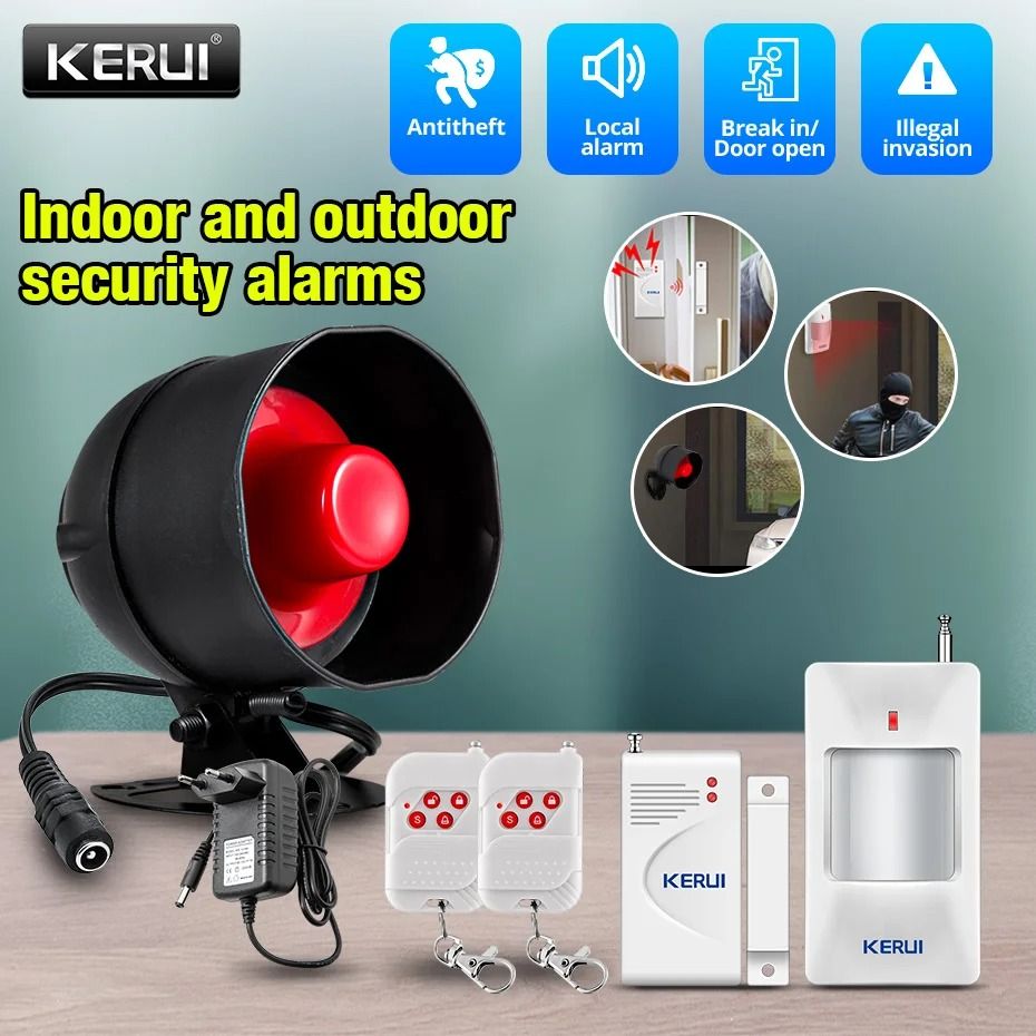 KERUI Wireless Home & Garage Burglar Alarm System kit 3 us