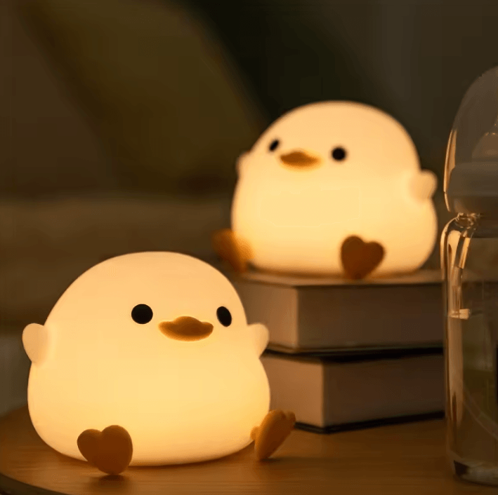 Cute Duck Night Light USB Rechargeable Cartoon Silicone Kids Lamp version C