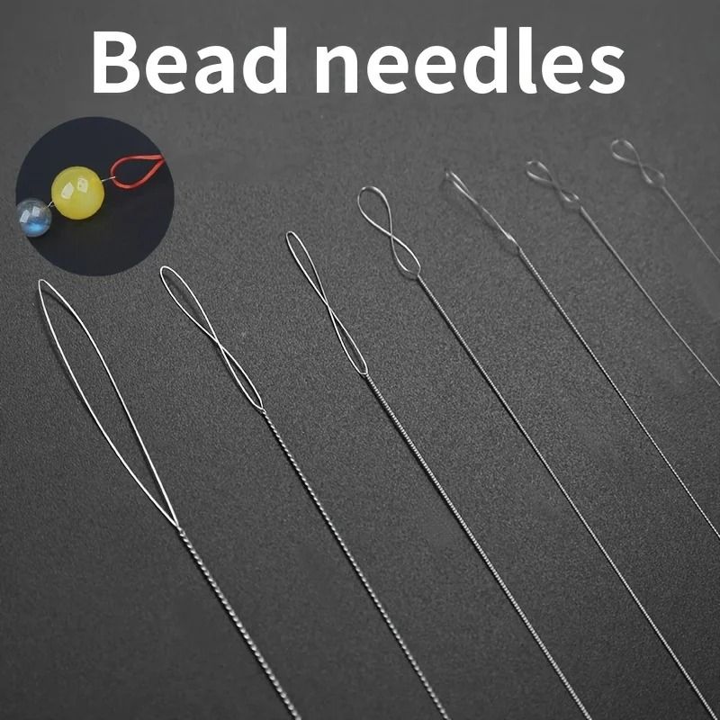 7 Piece Stainless Steel Fine Bead Needle Set 7pcs