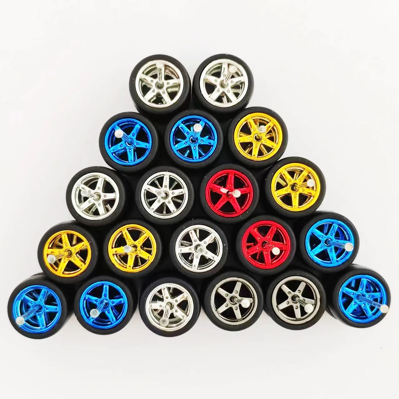 1 64 Model Car Wheels And Removable Rubber Tires Set For Hot Wheels And Matchbox Customs (11.2mm, 10 Sets) mix Set C