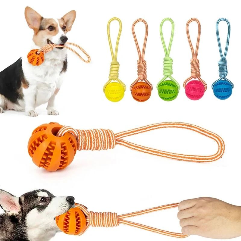 Professional Rubber Interactive Treat Dispensing Ball orange l