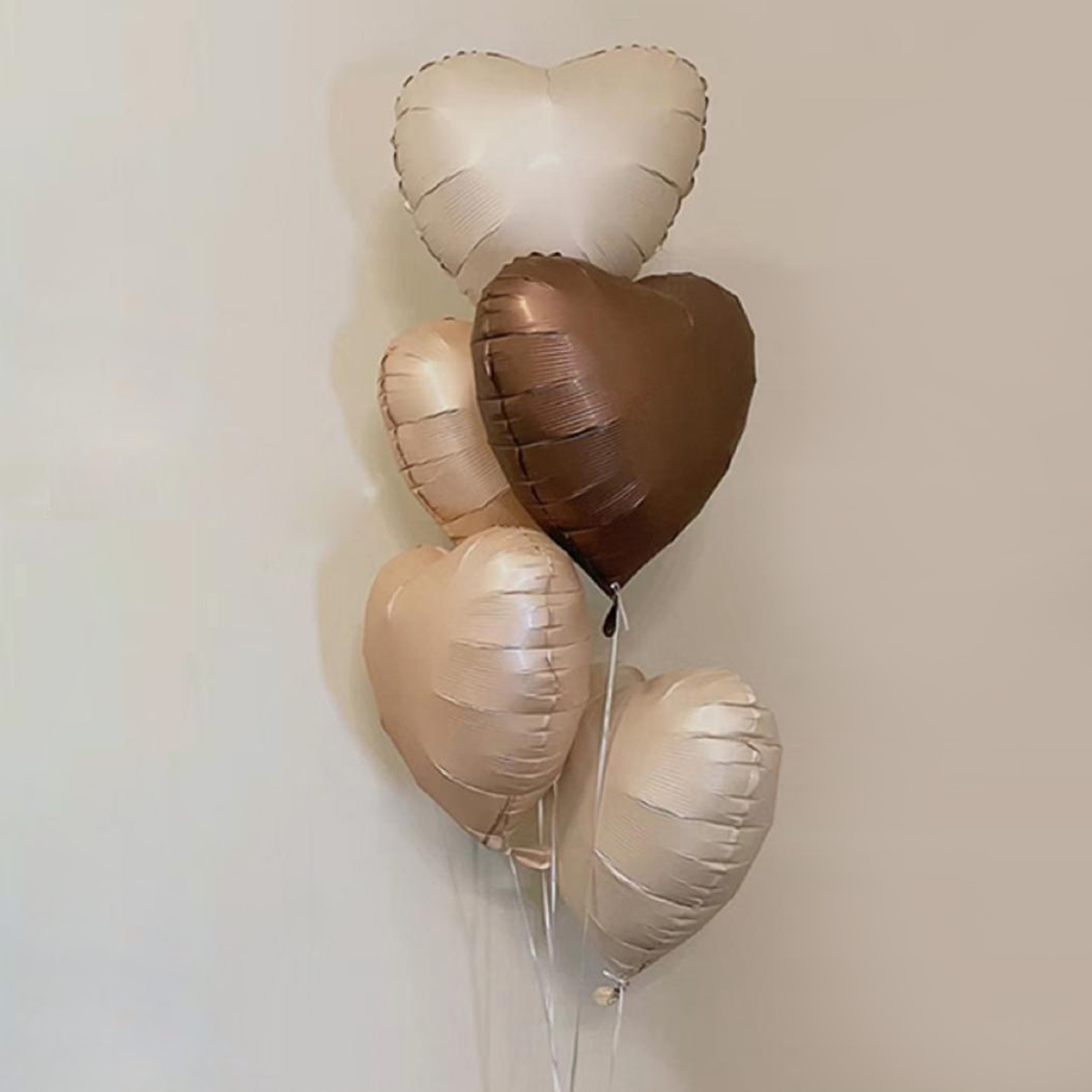 Chocolate Heart Shaped Retro Cream Love Caramel Balloon Decoration For Party Decor Chocolate Heart Shaped Retro Cream Love Caramel Balloon Decoration For Party Decor