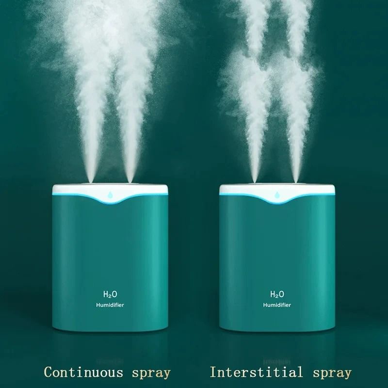 Large Capacity 2L Dual Spray Port Air Humidifier green