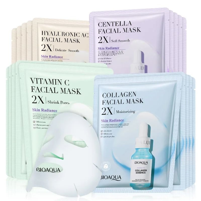BIOAQUA Centella Collagen Moisturizing Face Mask Set 20 Pieces hyaluronic Acid