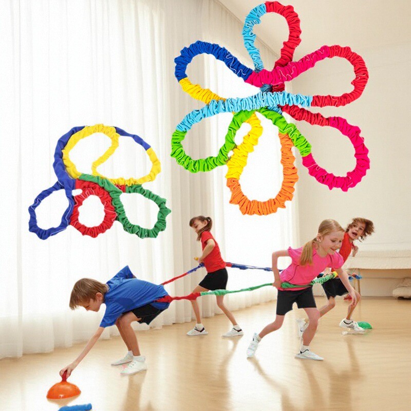 Children's Elastic Rope Loops Outdoor Game Interactive Ropes Team Building Sports Party Toy 2m