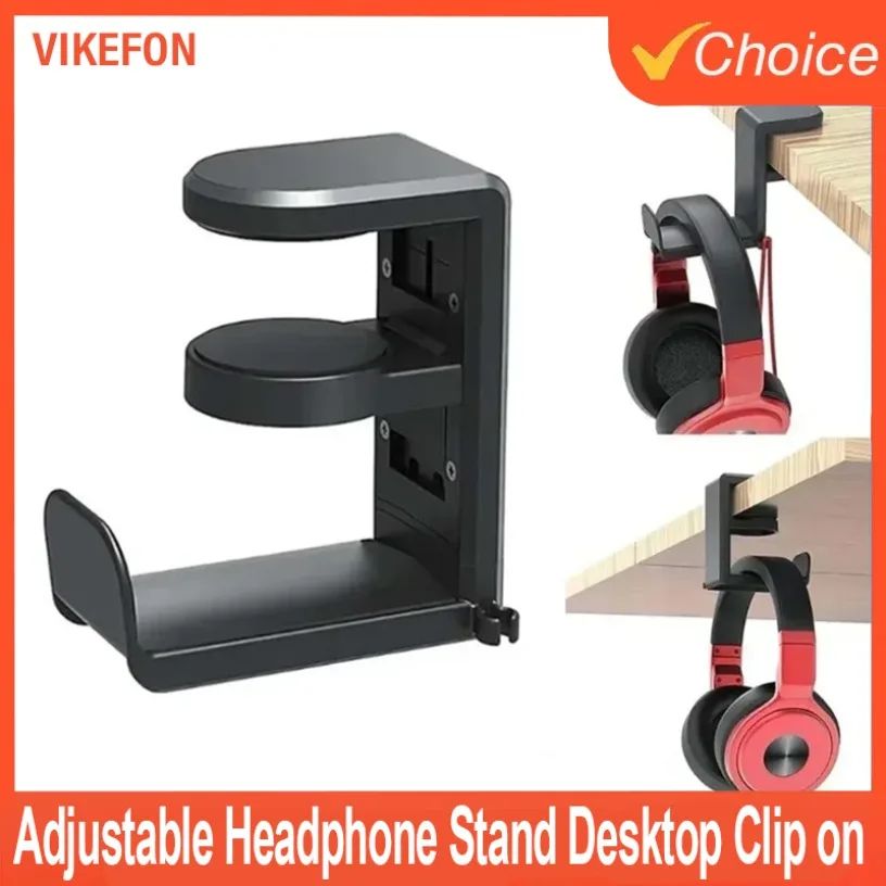 360 Rotating Clip On Headphone Stand pink