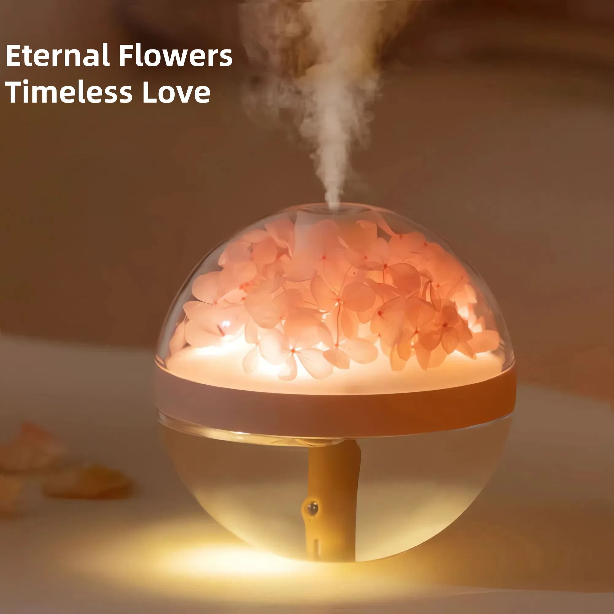 Eternal Flower Artistic Humidifier And Atmosphere Light purple
