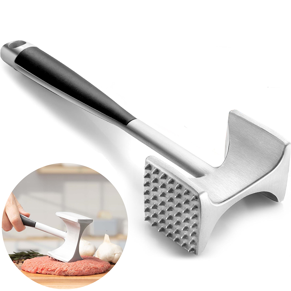 Meat Tenderizer Hammer With Comfortable Grip Handle, Zinc Alloy Meat Mallet Pounder For Kitchen, Durable Meat Tenderizer b