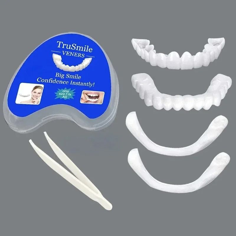 Veneer Snap on Teeth Kit Fake Temporary Tooth Whitening Replacement White Snap Repair Fitting Kit 3