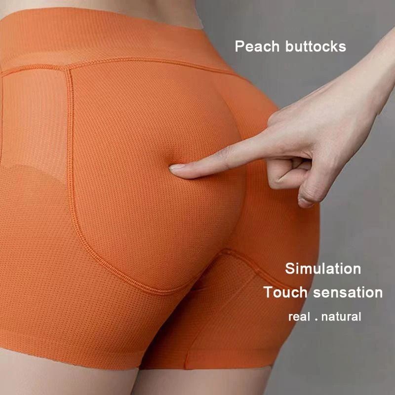 Peach Butt Natural Latex Hip Lifting Pants orange xl