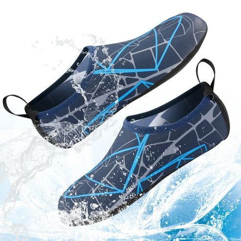 Water Shoes Men Women, Barefoot Skin Socks For Aqua Surf Beach Yoga Swim Quick Dry gray m Men 5 Women 6