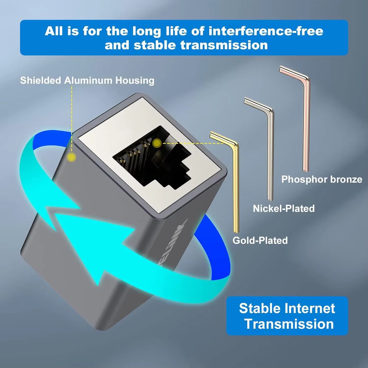 Ethernet RJ45 Female to Female Coupler Connector For Cat5Cat8 Cable Extender cat 5 6 10 Pcs