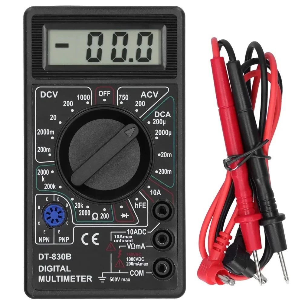 DT830B Digital Multimeter Tester | Portable Voltmeter Ammeter Ohm Meter For Car Battery, Circuit & Electrical Testing dt830b