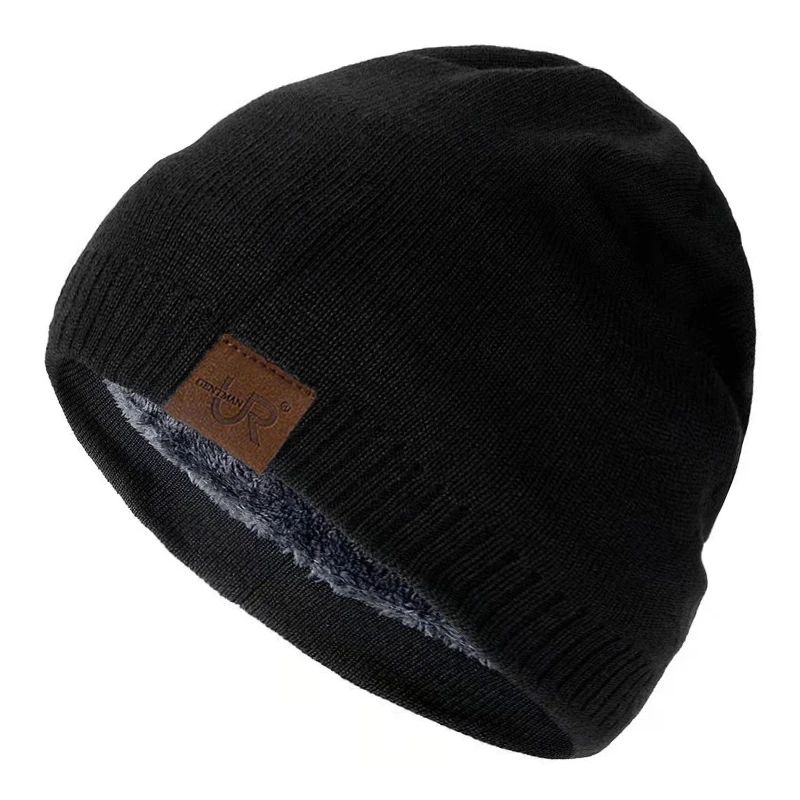 Unisex Fur Lined Knit Beanie Warm Winter Hat For Outdoor & Sports Wear coffee 54cm 60cm (us 6 7