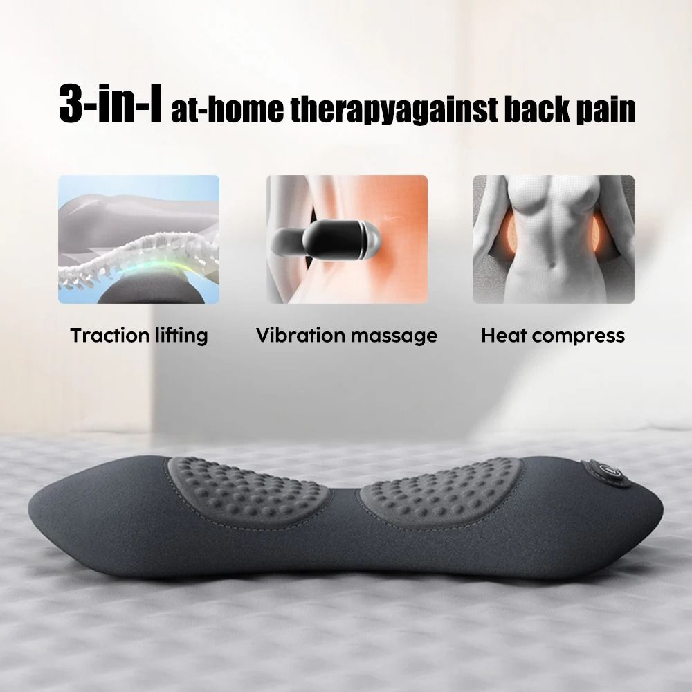 3 in 1 Electric Heating & Vibrating Lumbar Support Pillow 3 in 1 Electric Heating & Vibrating Lumbar Support Pillow