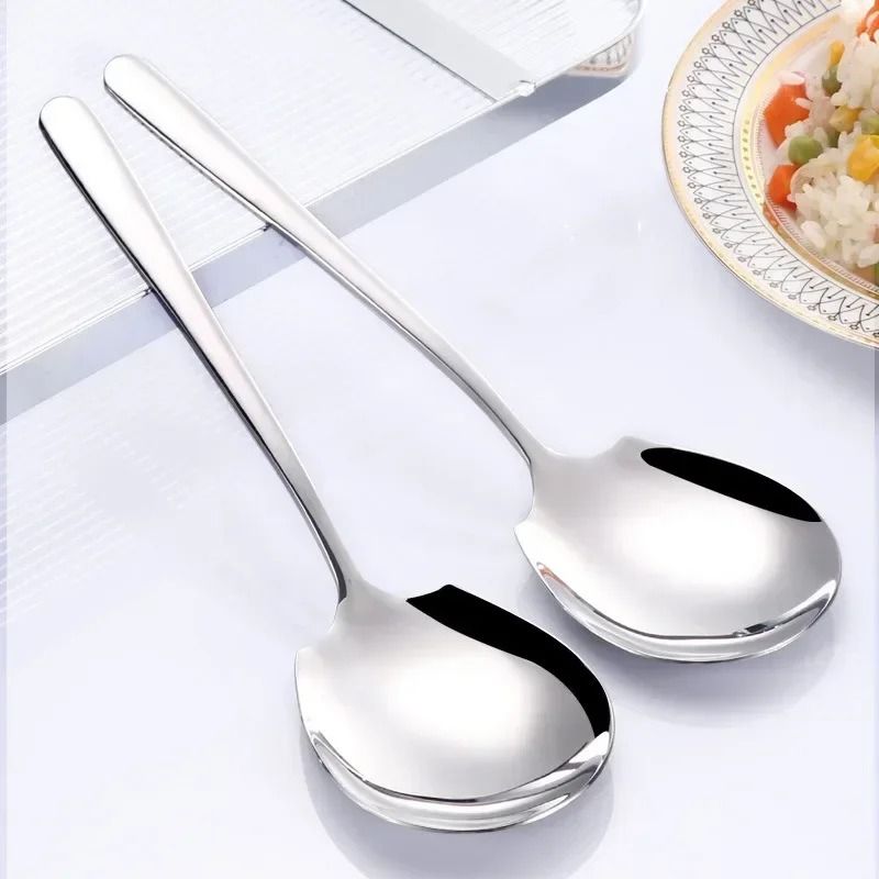 Stainless Steel Long Handle Soup Spoon 4pcs