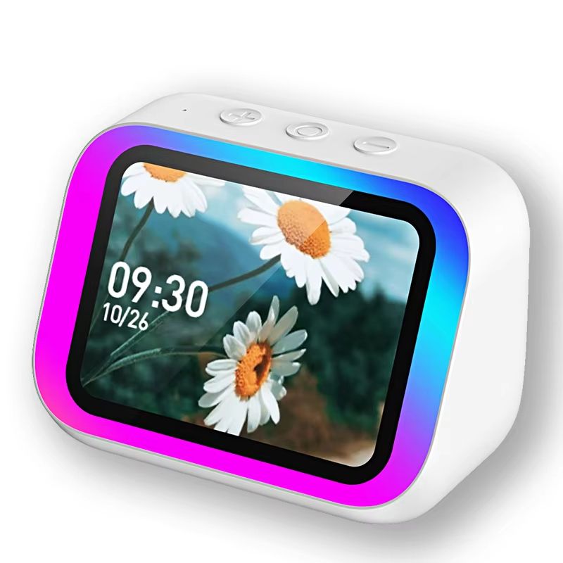 Smart Bluetooth Alarm Clock With Weather Display, Night Light, Music, Stories And Photo Frame white