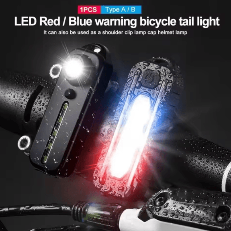 USB Rechargeable Police Light Red & Blue Flashing Safety Strobe Lamp type A And Type B