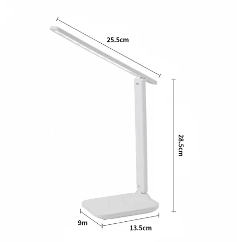 USB Foldable Table Lamp Dimmable Study And Bedside Reading Light For Students small Plug in White
