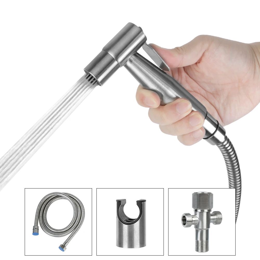 Stainless Steel Handheld Bidet Sprayer grey