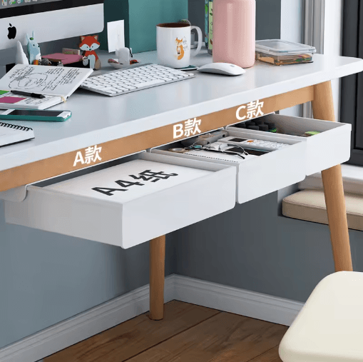 Self Adhesive Under Desk Drawer Drill Free Plastic Storage For Office And Home m Hyaline