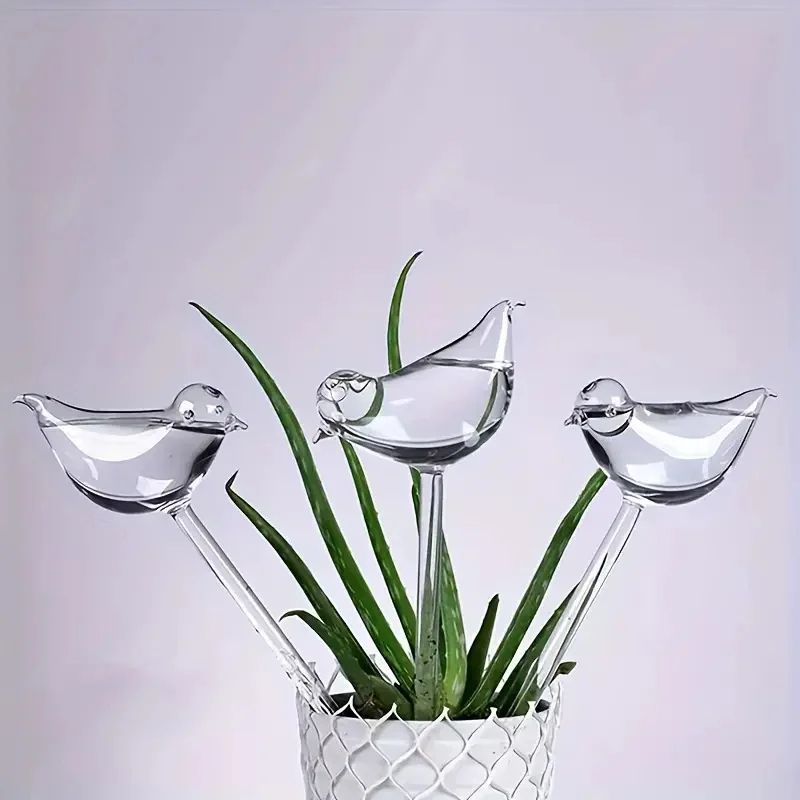 Automatic Bird Water Dispenser Imitation Glass Pet Water Feeder For Effortless Daily Hydration white 3pc
