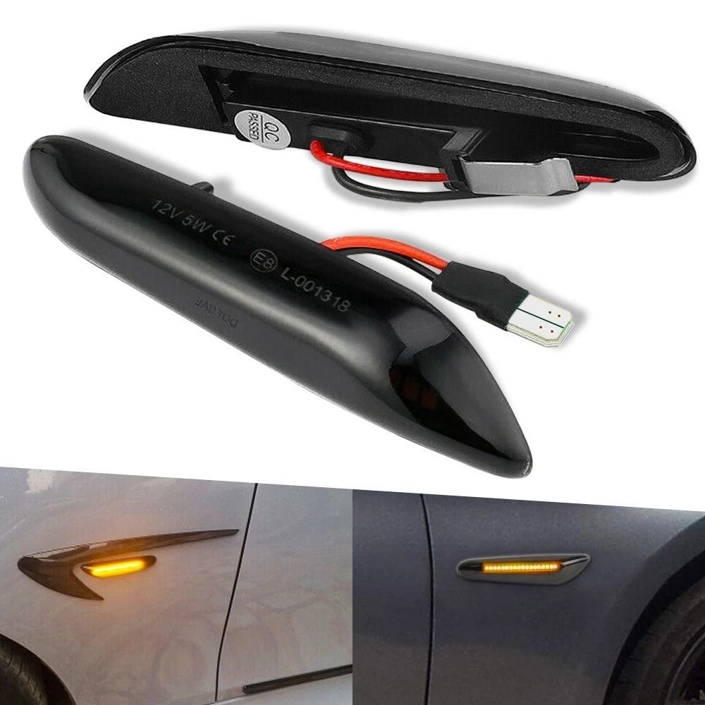 Amber LED Side Marker Lights, Smoked Turn Signal, EOE European Style Lights Amber LED Side Marker Lights, Smoked Turn Signal, EOE European Style Lights