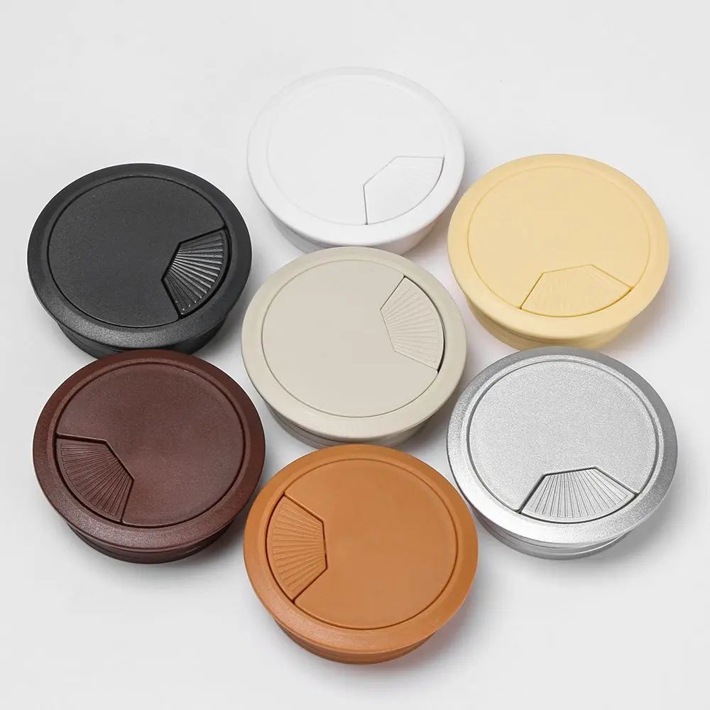 Desk Cable Grommet Wire Hole Cover | Office Table Cord Organizer Outlet Port Insert, Cable Passing Box For Clean Setup white 2.36 In